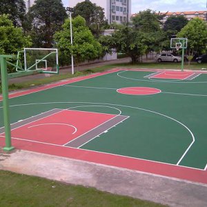 硅PU丙烯酸籃球場(chǎng)地坪